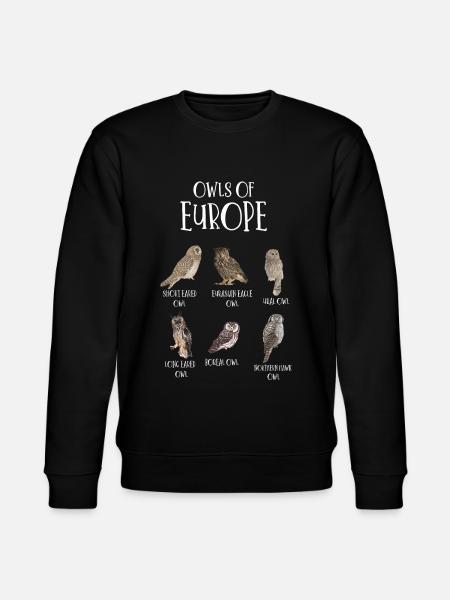Eulenarten, Eulen & Kauze, Eule Fan - Stanley/Stella Unisex Bio-Sweatshirt CHANGER - Schwarz
