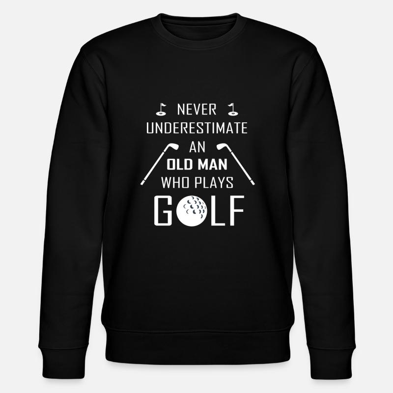 Golf old man - Stanley/Stella CHANGER Unisex Organic Sweatshirt - black