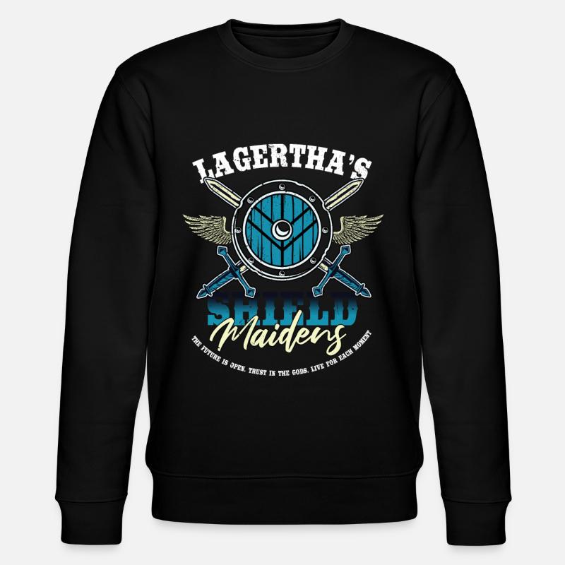 Viking Lagertha Shield Virgins - Stanley/Stella CHANGER Unisex Organic Sweatshirt - black