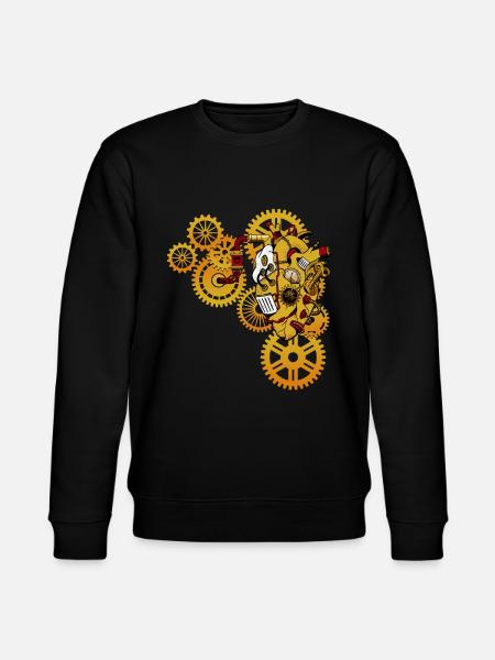 Steampunk, Mechanical Heart - Stanley/Stella CHANGER Unisex Organic Sweatshirt - black