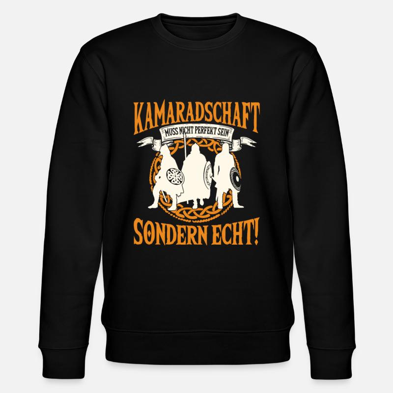 Wikinger Freundschaft, Perfekt Und Echt - Stanley/Stella Unisex Bio-Sweatshirt CHANGER - Schwarz