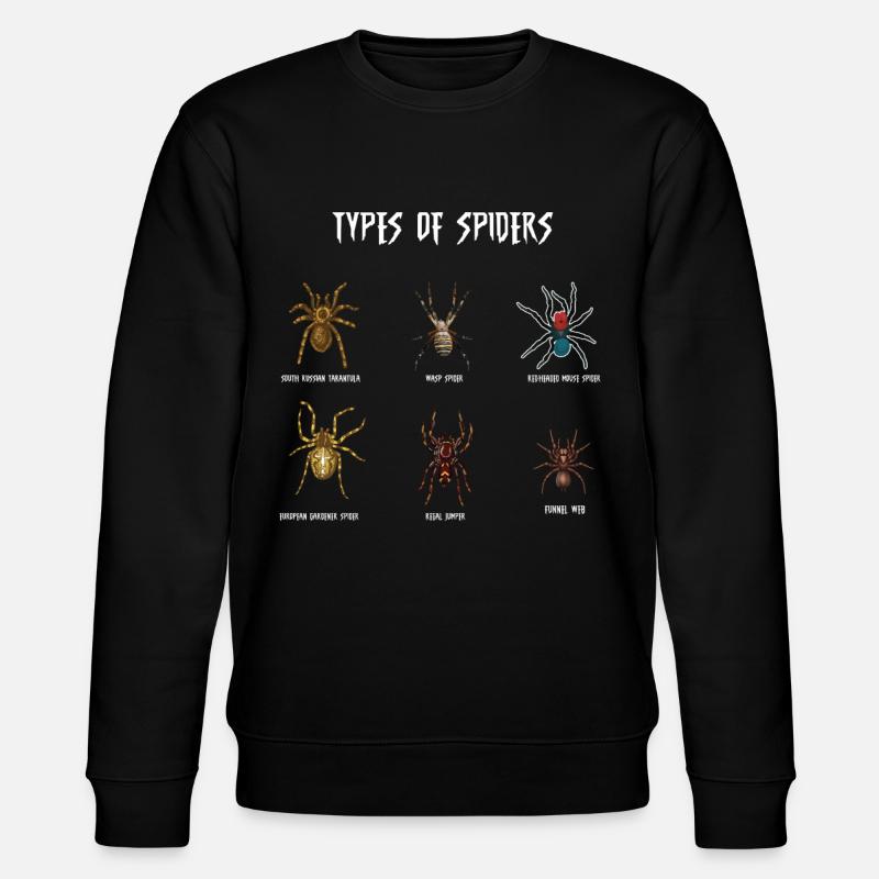 Arten Von Spinnen, Spinne - Stanley/Stella Unisex Bio-Sweatshirt CHANGER  - Schwarz