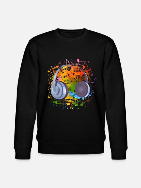 Hovedtelefoner Music Lover Gift Music Music - Stanley/Stella økologisk unisex-sweatshirt CHANGER  - sort