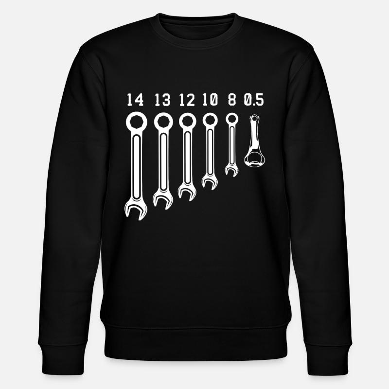 Mécanicien clé à molette, ouvre-bière - Sweat bio CHANGER Stanley/Stella Unisexe - noir