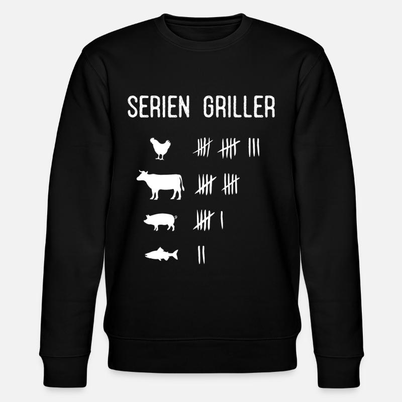 Serial Griller, Grilling, BBQ, Smoking, Grill - Stanley/Stella CHANGER Unisex Organic Sweatshirt - black