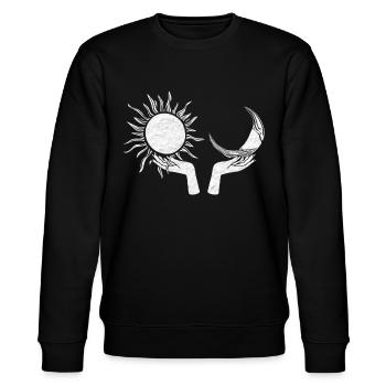 Yoga Ying Yang Lune et soleil, Arbre de vie - Sweat bio CHANGER Stanley/Stella Unisexe - noir - Devant - Nik (191cm) & Marisol (170cm)