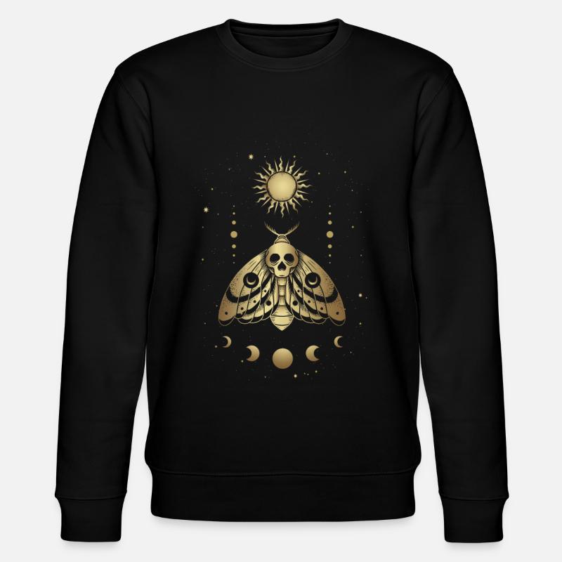 Motte, Motten, Mondphasen, Tarot - Stanley/Stella Unisex Bio-Sweatshirt CHANGER - Schwarz
