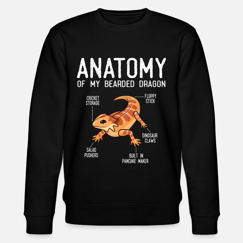 Anatomie d’un dragon barbu - Sweat bio CHANGER Stanley/Stella Unisexe - noir