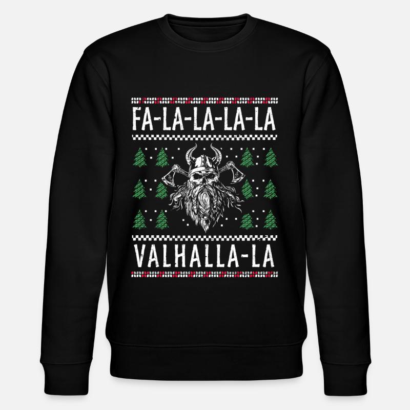 Valhalla, Viking Christmas, Vikings - Stanley/Stella CHANGER Unisex Organic Sweatshirt - black