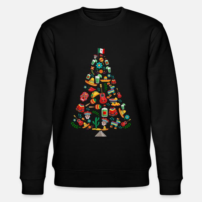 Arbre de Noël mexicain, tacos - Sweat bio CHANGER Stanley/Stella Unisexe - noir