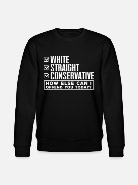 Does conservative know, insults you? - Stanley/Stella CHANGER Unisex Organic Sweatshirt - black