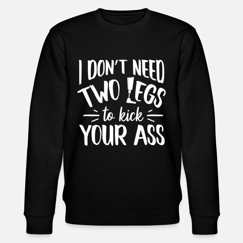 Beinamputierter Lustiger Humor - Stanley/Stella Unisex Bio-Sweatshirt CHANGER  - Schwarz