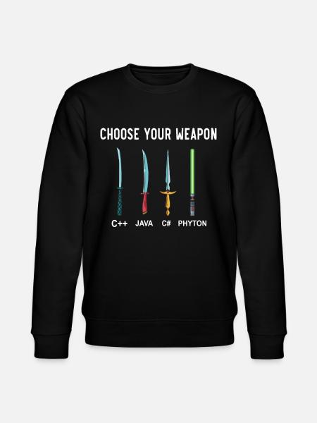 PHYTON PROGRAMMER-Programmiercodierer-Codierung - Stanley/Stella Unisex Bio-Sweatshirt CHANGER - Schwarz