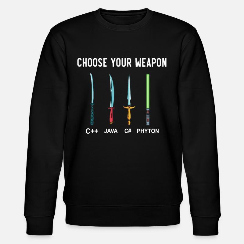 PHYTON PROGRAMMER Programming Encoder Encoding - Stanley/Stella CHANGER Unisex Organic Sweatshirt - black