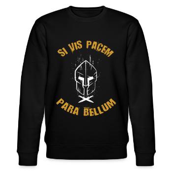 SI VIS Pacem Para Bellum - Sweat bio CHANGER Stanley/Stella Unisexe - noir - Devant - Nik (191cm) & Marisol (170cm)