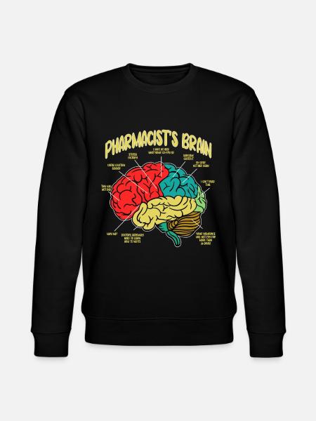 Pharmacist Brain Pharmacist Technician - Stanley/Stella CHANGER Unisex Organic Sweatshirt - black