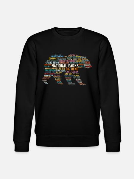 US-Nationalparks, Bären-Nationalpark - Stanley/Stella Unisex Bio-Sweatshirt CHANGER - Schwarz