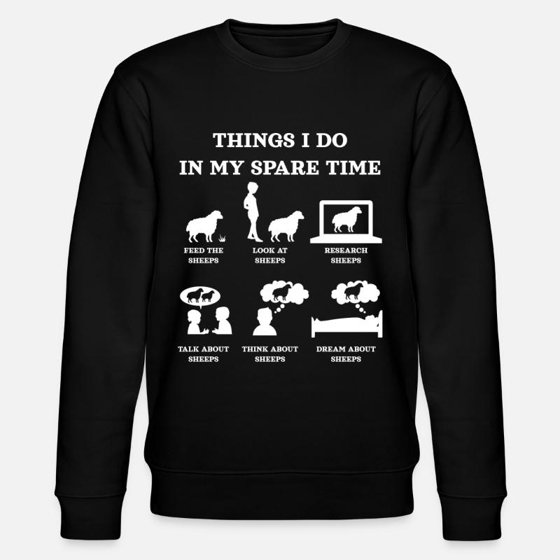 Moutons, amoureux des moutons, moutons - Sweat bio CHANGER Stanley/Stella Unisexe - noir