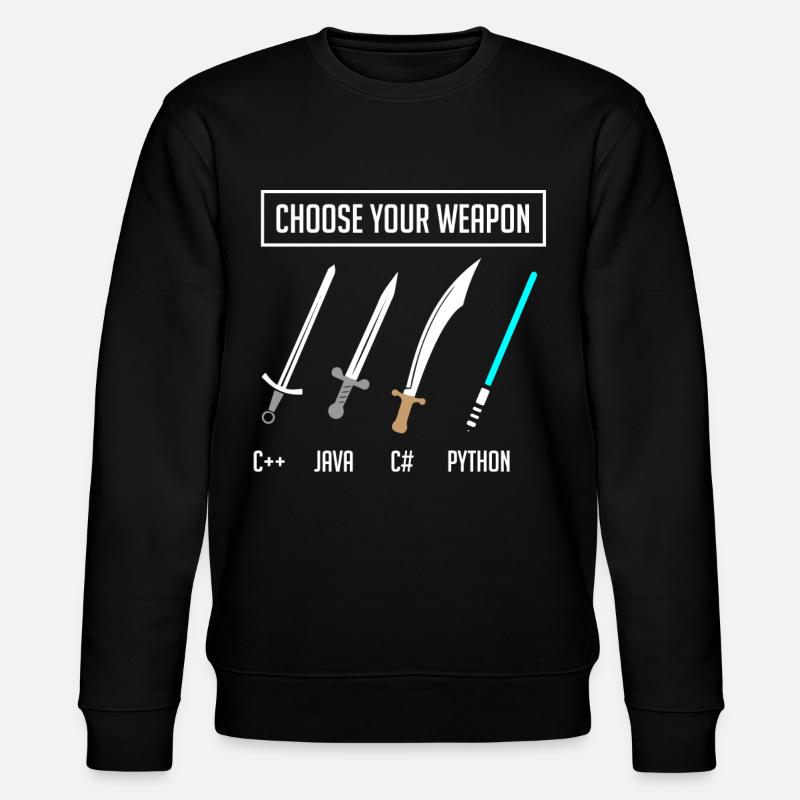 Python-Programmierung, Programmierer Python-Code - Stanley/Stella Unisex Bio-Sweatshirt CHANGER  - Schwarz