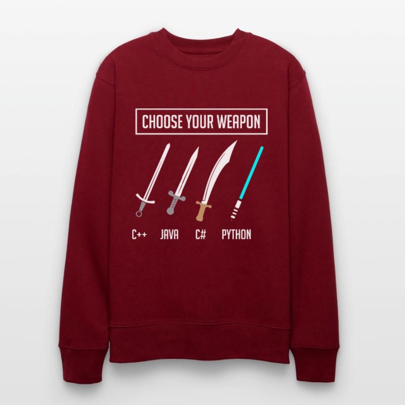 Python-Programmierung, Programmierer Python-Code Stanley/Stella Unisex Bio-Sweatshirt CHANGER 