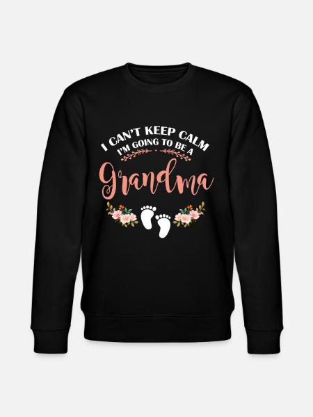 Ik kan niet rustig blijven, ik word oma - Stanley/Stella Uniseks bio-sweatshirt CHANGER  - zwart