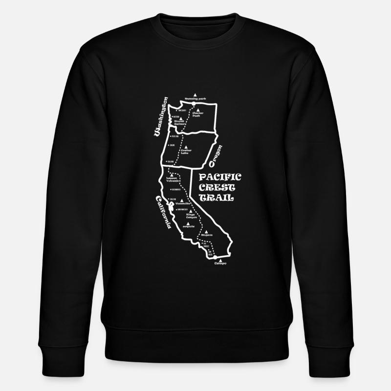 Pacific Crest Trail, Hiking - Stanley/Stella CHANGER Unisex Organic Sweatshirt - black