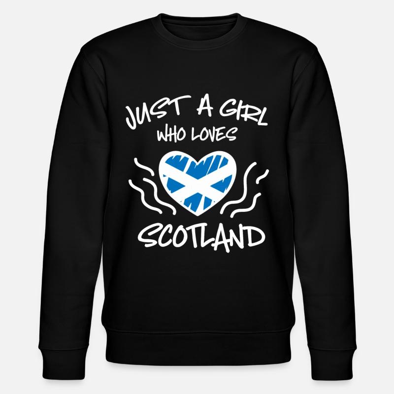 Schottisches Mädchen, Schottland - Stanley/Stella Unisex Bio-Sweatshirt CHANGER - Schwarz