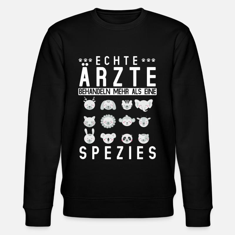 Tierarzt, Tierärztin - Stanley/Stella Unisex Bio-Sweatshirt CHANGER  - Schwarz