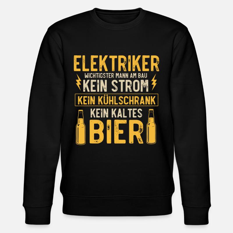 Elektriker, Elektrik - Stanley/Stella Unisex Bio-Sweatshirt CHANGER  - Schwarz