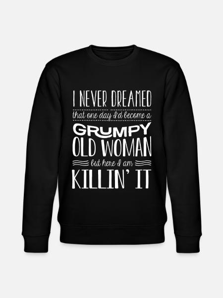 Grinig gubbe, här är jag - Ekologisk sweatshirt CHANGER unisex från Stanley/Stella - svart