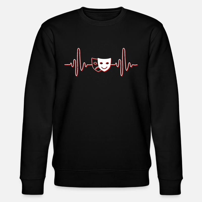 Theater Nerd, Theatermasken - Stanley/Stella Unisex Bio-Sweatshirt CHANGER  - Schwarz