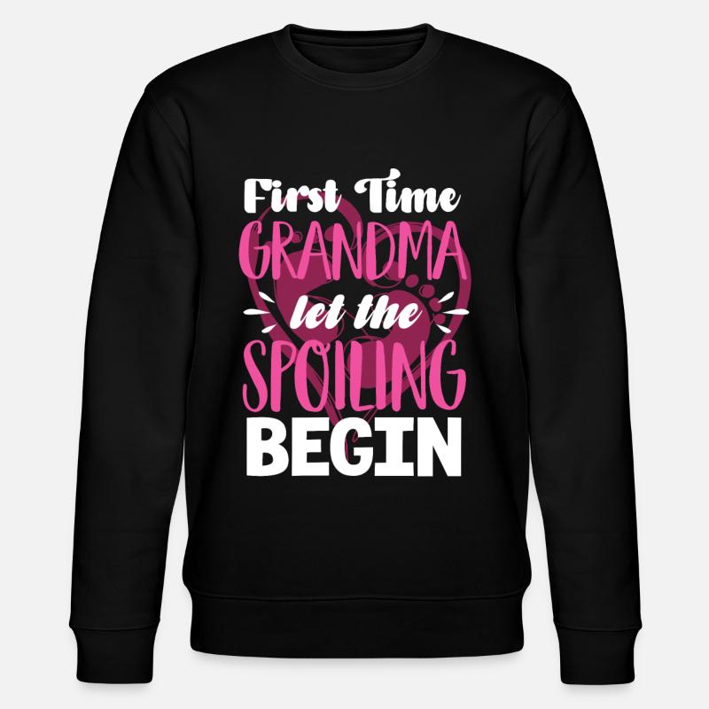 Erstmals Oma - Stanley/Stella Unisex Bio-Sweatshirt CHANGER  - Schwarz