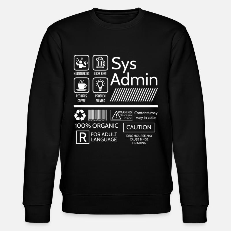 Systemadministrator, Systemadministrator - Stanley/Stella Unisex Bio-Sweatshirt CHANGER - Schwarz