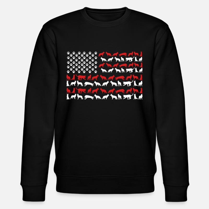 Berger allemand US FLAG - Sweat bio CHANGER Stanley/Stella Unisexe - noir