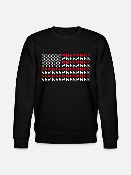 Poodle Owner, Poodle U.S. Flag - Stanley/Stella CHANGER Unisex Organic Sweatshirt - black