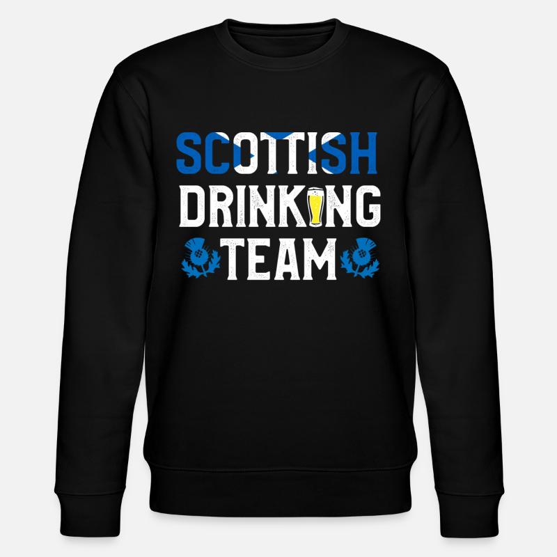 Scottish Drinking Team, Scotland - Stanley/Stella CHANGER Unisex Organic Sweatshirt - black