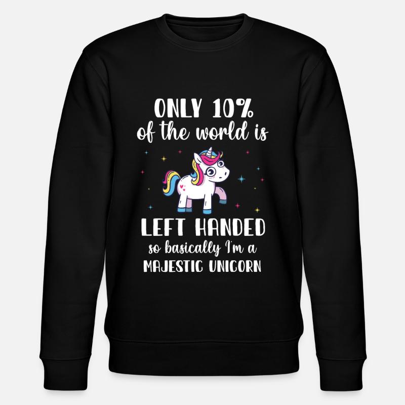 Linkshänder Einhorn - Stanley/Stella Unisex Bio-Sweatshirt CHANGER  - Schwarz