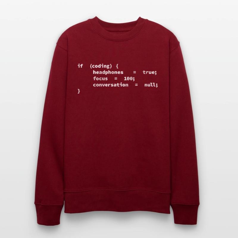 Kopfhörer, Codierer, Programmierer Codieren Stanley/Stella Unisex Bio-Sweatshirt CHANGER 