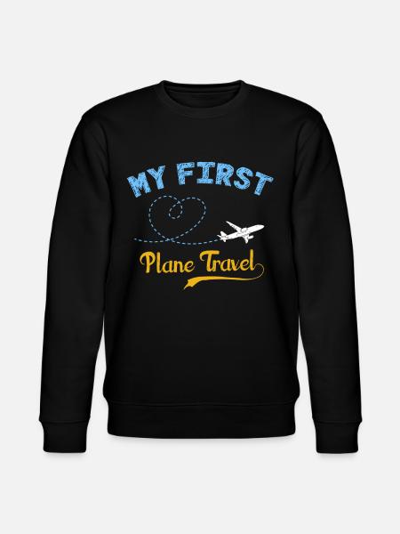 Premier avion, avion - Sweat bio CHANGER Stanley/Stella Unisexe - noir