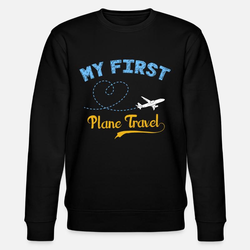 Erstes Flugzeug, Flugzeuge - Stanley/Stella Unisex Bio-Sweatshirt CHANGER  - Schwarz