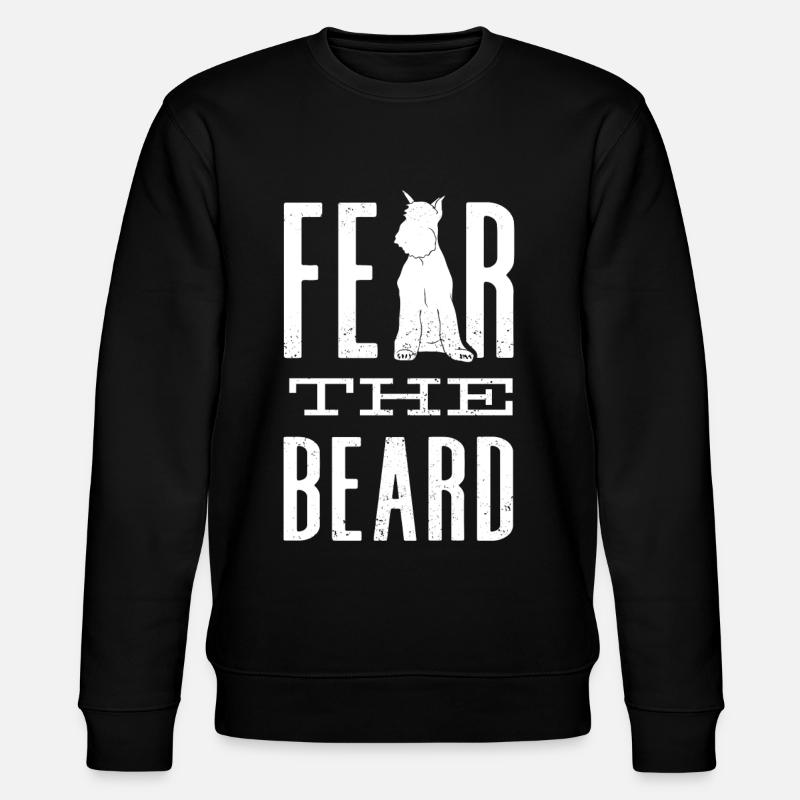 Fear the beard Schnauzer lover - Stanley/Stella CHANGER Unisex Organic Sweatshirt - black