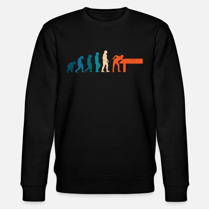 Billardentwicklung, Poolspiel, Billardspieler - Stanley/Stella Unisex Bio-Sweatshirt CHANGER  - Schwarz