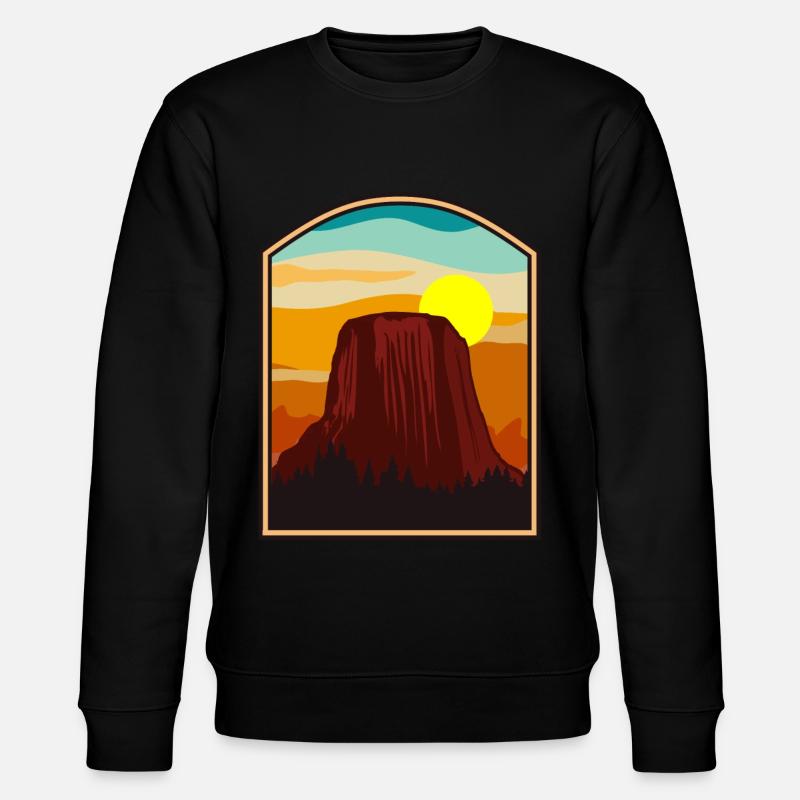 Devils Tower National Monument - Stanley/Stella CHANGER Unisex Organic Sweatshirt - black