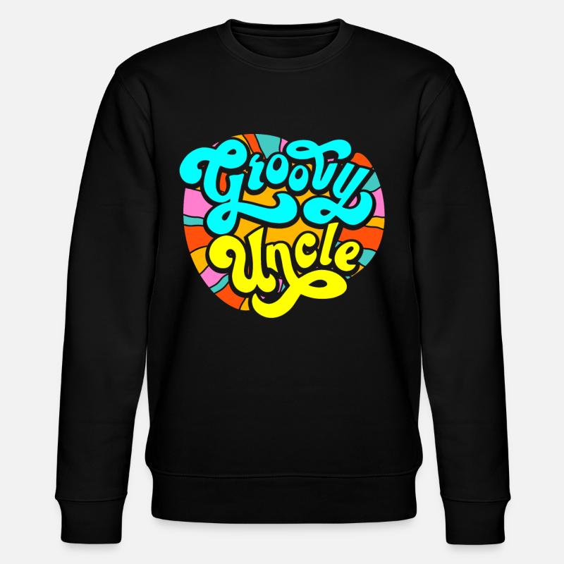 Groovy Onkel - Stanley/Stella Unisex Bio-Sweatshirt CHANGER  - Schwarz