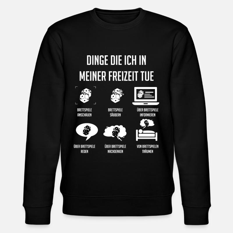 Brettspiele, Brettspiel, Brettspiele Spielen - Stanley/Stella Unisex Bio-Sweatshirt CHANGER  - Schwarz