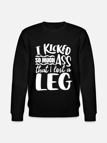 Amputee humor, leg amputee - Stanley/Stella CHANGER Unisex Organic Sweatshirt - black