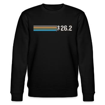 Half Marathon, Marathon, Runner - Stanley/Stella CHANGER Unisex Organic Sweatshirt - black - Front - Nik (191cm) & Marisol (170cm)