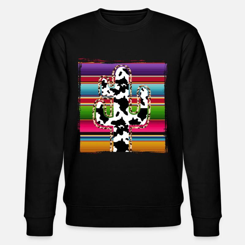 Westliche Kuhkaktus - Stanley/Stella Unisex Bio-Sweatshirt CHANGER  - Schwarz