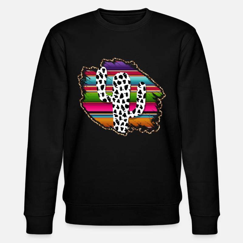 Westliche Kuhkaktus - Stanley/Stella Unisex Bio-Sweatshirt CHANGER  - Schwarz
