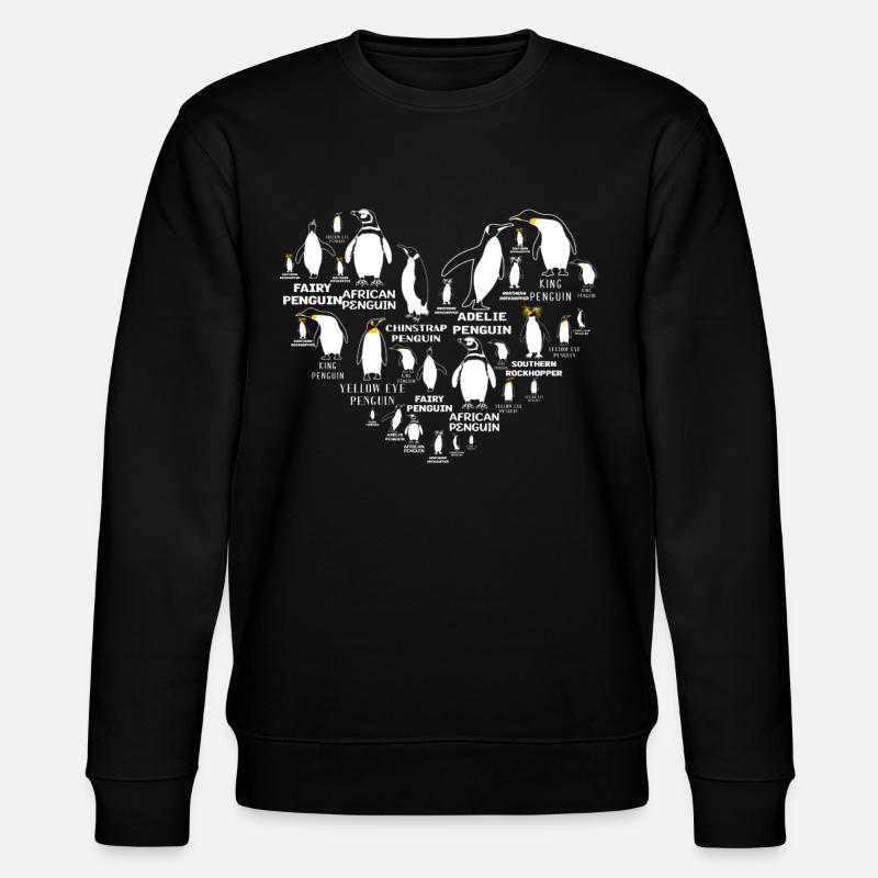 Penguins, Penguins, Penguin lovers - Stanley/Stella CHANGER Unisex Organic Sweatshirt - black